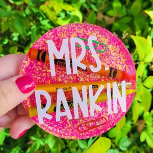 Personalized Teacher Resin Coaster: Teacher Appreciation Gift 10+ Colors