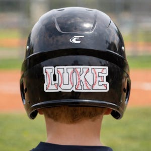 Calcomanía personalizada para nombre de béisbol, calcomanía personalizada para casco de sóftbol, calcomanía personalizada para fútbol, calcomanías personalizadas para nombre, calcomanía de béisbol