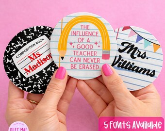 Teacher Appreciation Coaster, Cute Teacher Gift, End of Year Teacher Gift, Classroom Desk Decor, Thank You Teacher Gift, Teacher Magnet Gift