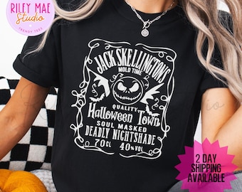 Jack Skellington Nightshade Distillery-skjorta, Halloweentown-kostym