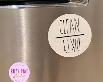 Clean Dirty Dishwasher Magnet: Rae Dunn Inspired Farmhouse Decor