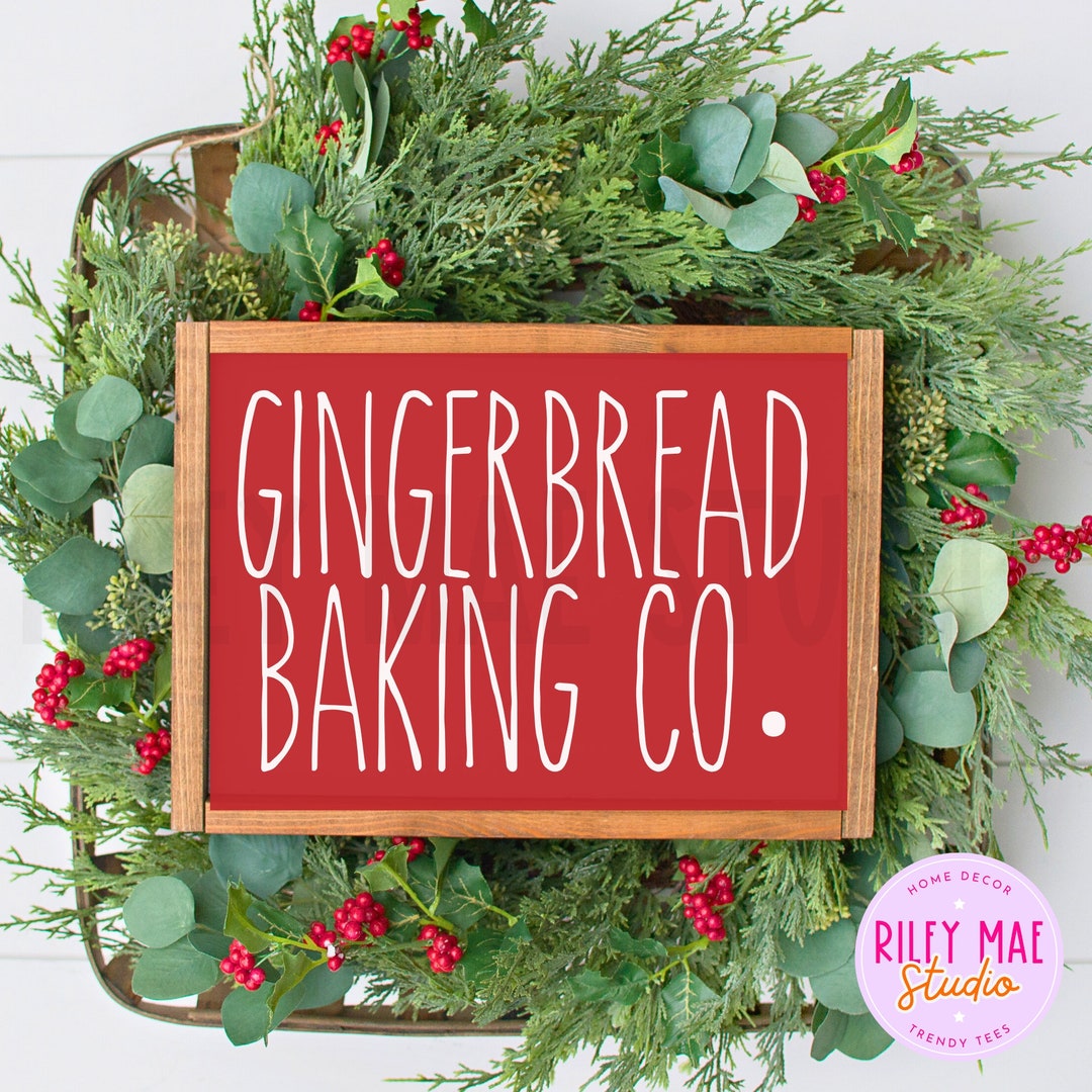 Gingerbread Baking Co Rae Dunn Inspired Christmas Sign, Christmas ...