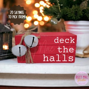 Decorazione finta di libri natalizi, libri finti timbrati, decorazione di libri impilati, decorazione della fattoria, libri finti della fattoria, set di libri con vassoio a più livelli di Natale