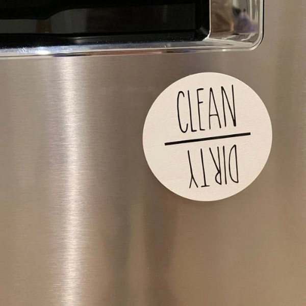 Rae Dunn Kitchen Dirty Clean Magnet, Housewarming Gift, Clean dirty dishwasher magnet, Rae Dunn Wood Magnet, Farmhouse Kitchen Decor, Magnet