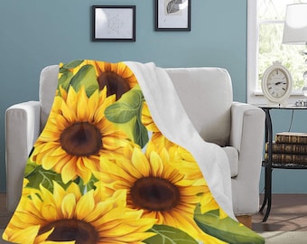 Sunflower Blanket: Ultra-Soft Micro Fleece Throw (60" x 80")