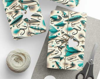 Fishing Lure Christmas Wrapping Paper - Fine Art Gift Wrap