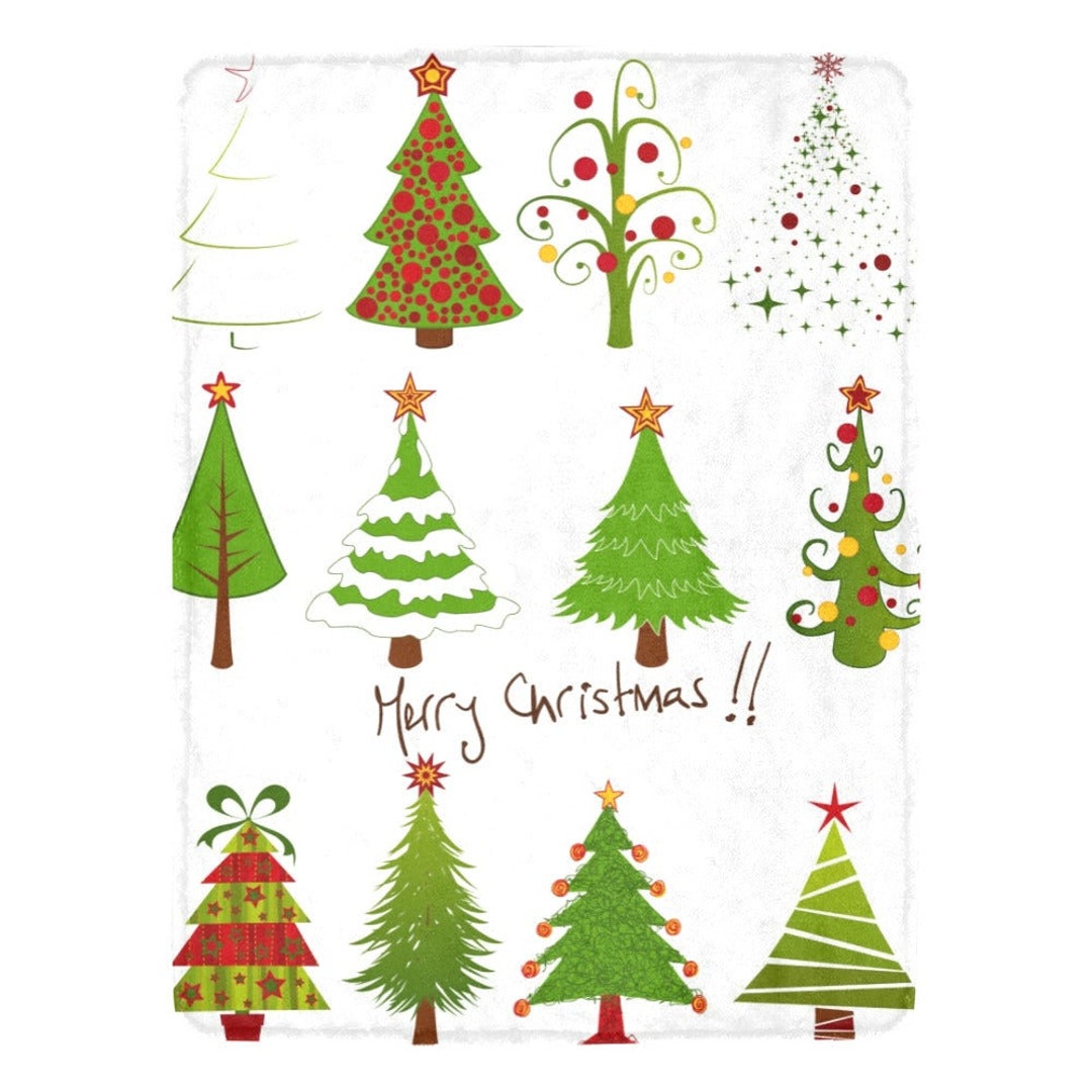 Christmas Tree Throw Blanket 60 X 80 Ultrasoft Micro Fleece Blanket