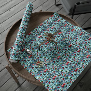 Fishing Lure Christmas Wrapping Paper - Fine-Art Festive Gift Wrap image 4