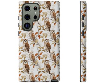 Funda para teléfono móvil Samsung Galaxy con búhos florales rústicos, regalo estilo bohemio