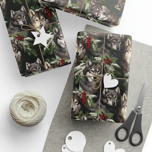 Christmas Wolf Gift Wrap: Unique Christmas Wrapping Paper for a Memorable Holiday