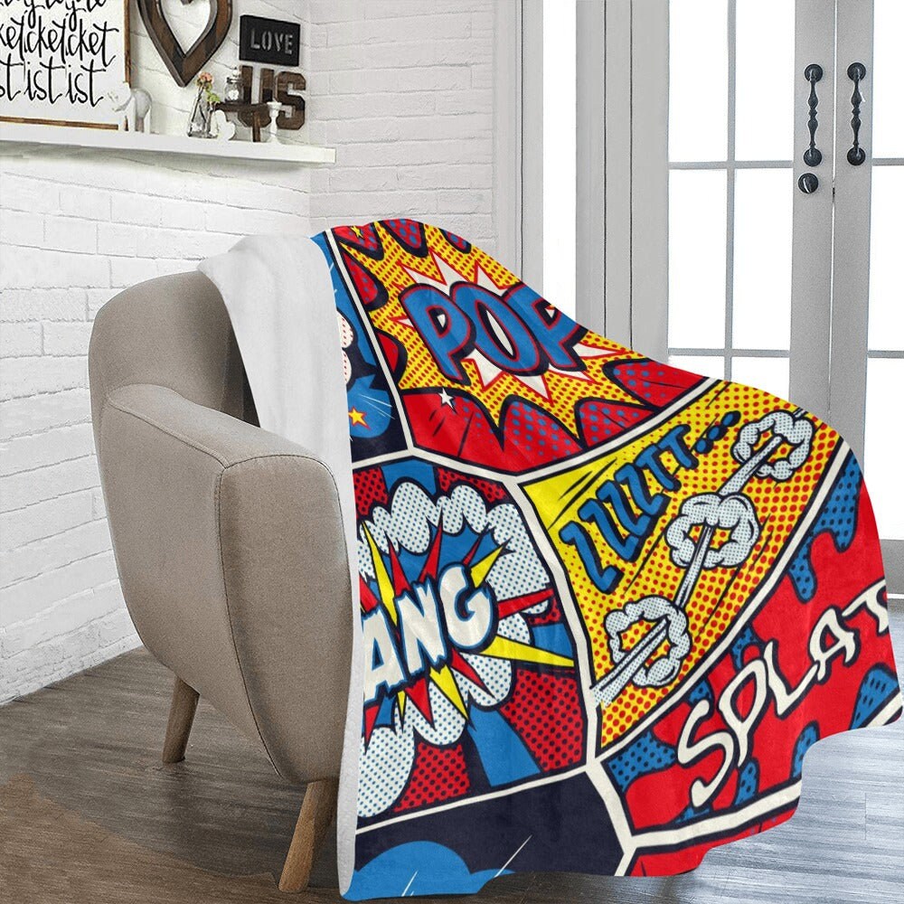 Retro Pop Art Comic Micro Fleece Throw Blanket (60 X 80) - Etsy
