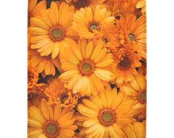 Calendula Micro Fleece Blanket: Personalized Cozy Throw