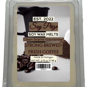 Coffee Scented Melt- Maximum Scent Wax Cubes/Melts- 1 Pack -2 Ounces- 6  Cubes 