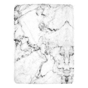 May include: White marble texture with gray veining. The marble has a smooth, polished surface.