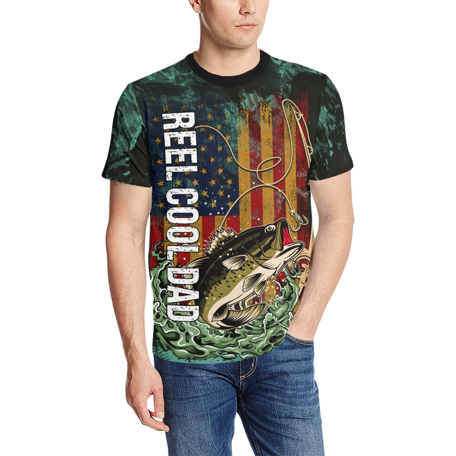 Mens Fishing Graphic Tee - Reel Cool Dad Shirt