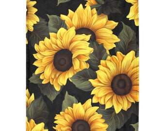 Sunflower Blanket: Ultra-Soft Micro Fleece Throw (60" x 80")