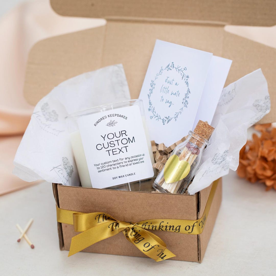 Custom Candle Gift Box Set Personalised Gift Ideas for Friends & Family