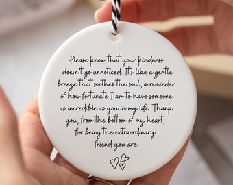 Personalized Ceramic Friendship Ornament – Unique Keepsake Gift