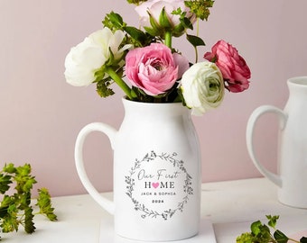 Personalised Flower Vase for New Home Occasion Housewarming Gift Idea for Couples