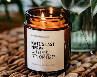 Last Nerve Personalized Candle – Funny Soy Wax Gift