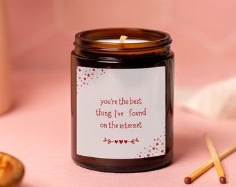 Funny Valentine's Day Candle: "Best Thing I Found Online"