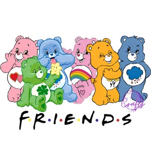 READY TO PRESS sublimation print - friends care bears