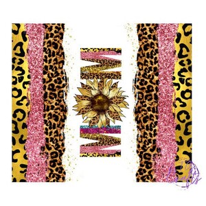 Ready To Press TUMBLER WRAP - sublimation wrap for 20oz sublimation tumbler - mom sunflower