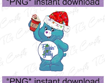 png digital file instant download swear bear f*ckin' jolly png