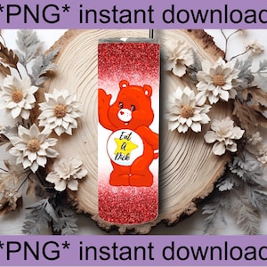 png digital file instant download 20z tumbler wrap png swear bear eat a d*ck
