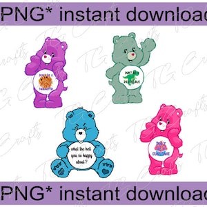 png digital file instant download swear bear bundle 4 png&#39;s
