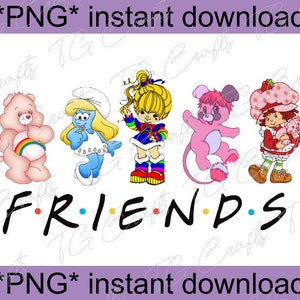 png digital file instant download 80's friends