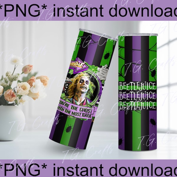 png digital file instant download 20z tumbler beetlejuice