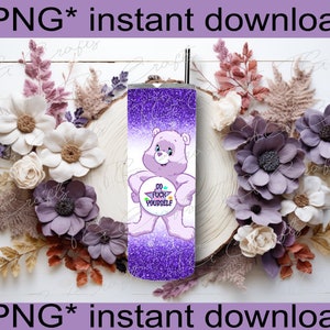 png digital file instant download 20z tumbler wrap png swear bear Go F*ck Yourself