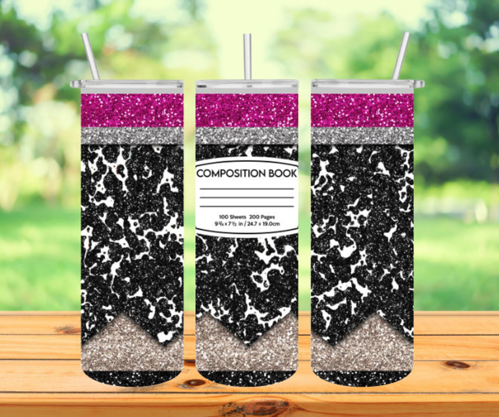 Composition Book Pencil Sublimation Tumbler - Etsy