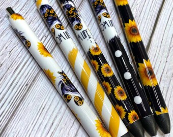 Refill included -Sunflower mom pens