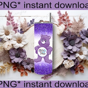 png digital file instant download 20z tumbler wrap png swear bear B*tch, Please