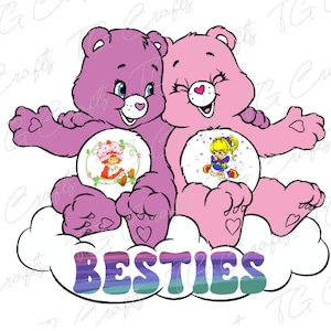READY TO PRESS sublimation transfer in bear besties - rainbow - strawberry