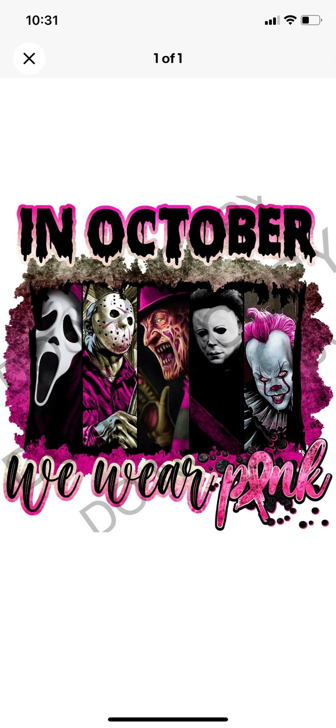 READY TO PRESS Sublimation Print in October We Wear Pink Etsy