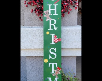 Merry Christmas Mickey Gingerbread Porch Sign/Porch Leaner