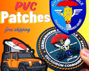 Custom PVC Patch, 3D Rubber Silicone Patches, Custom Veclro Patch, Custom Hook and Loop patches, Free Shipping, Fast Turnaround Time