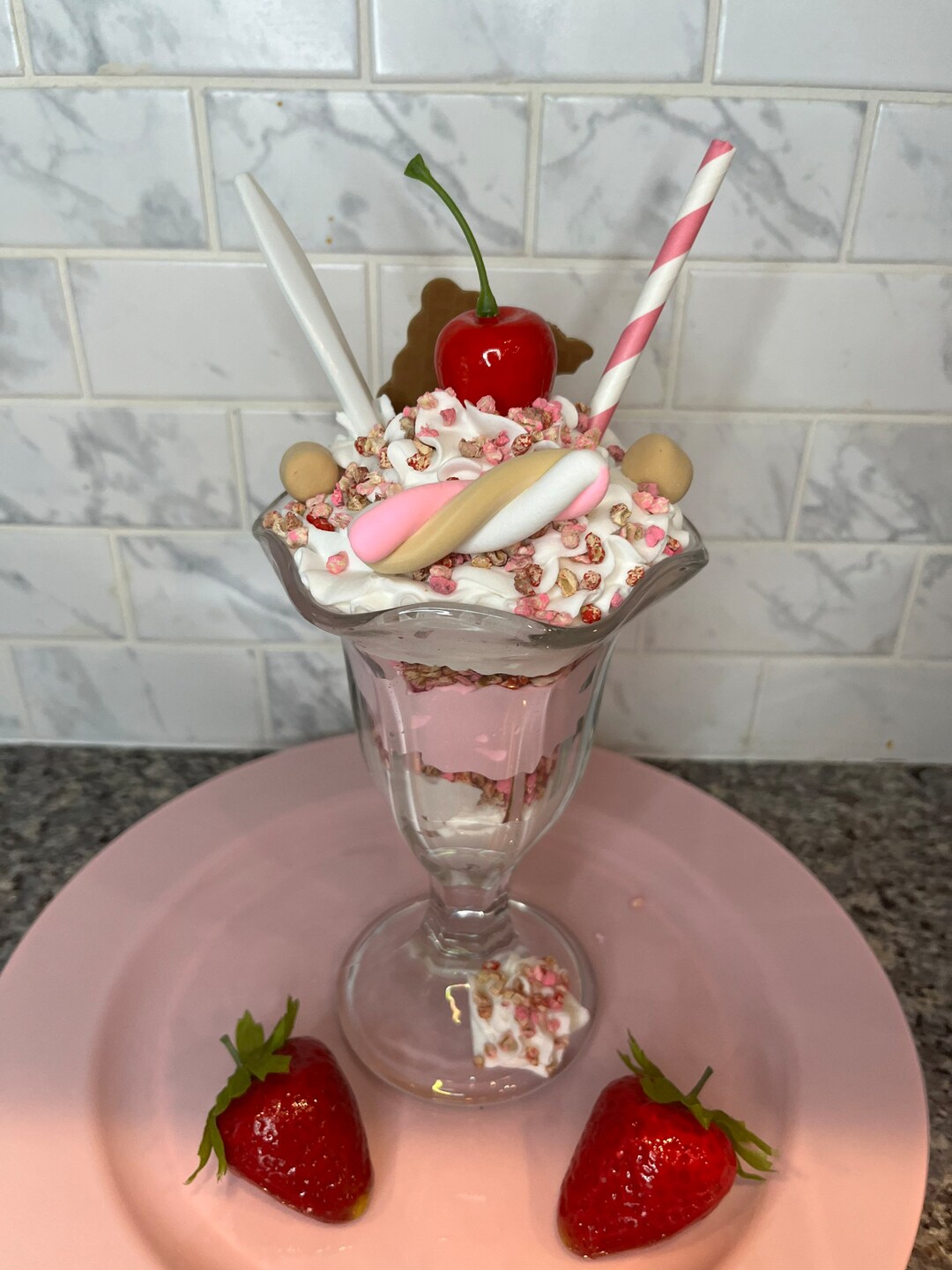 Faux Crunchy Strawberry Sundae, Fake Crunch Strawberry Sundae ...
