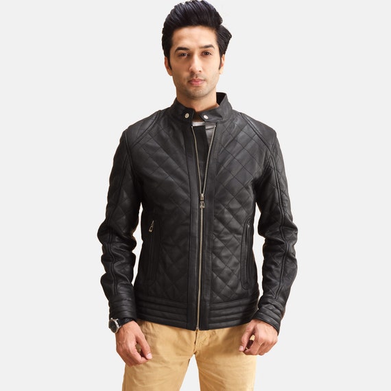 Men's Black Cherry Hand Quilted Black 