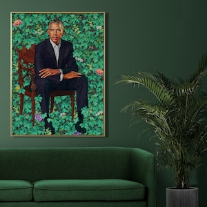 Kehinde Wiley Print, Barack Obama, Portrait of Barack Obama