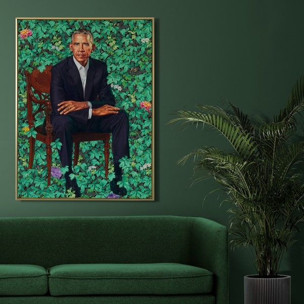 Kehinde Wiley Print, Barack Obama, Portrait of Barack Obama