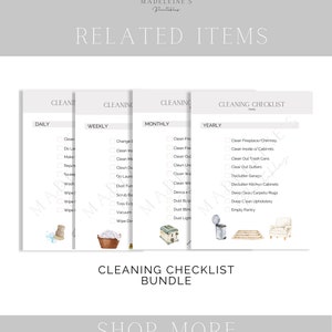 Cleaning Checklist Daily House Chore List Cleaning Routine Home ...