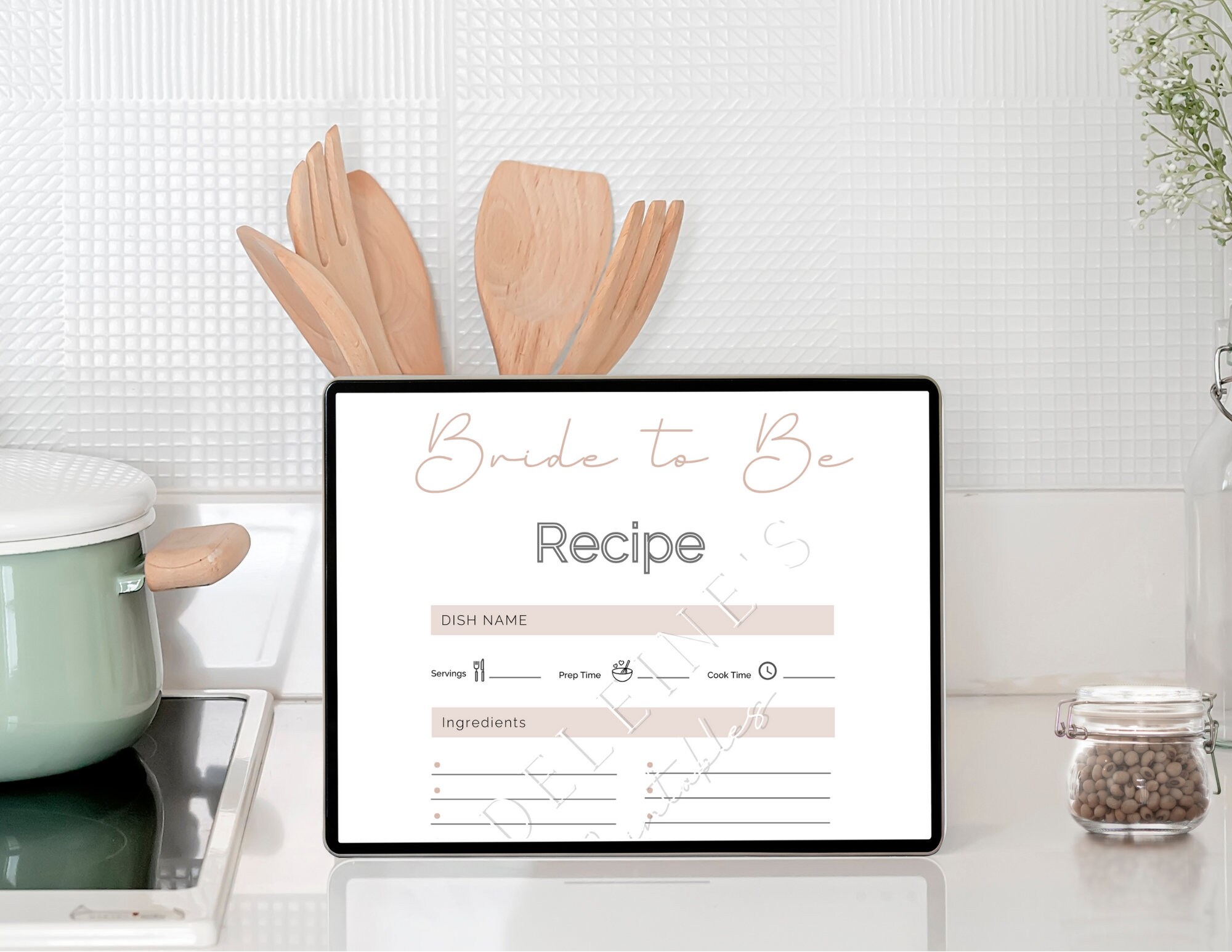 Recipe Cards for Bridal Shower Recipe for Bride to Be Recipe Card ...