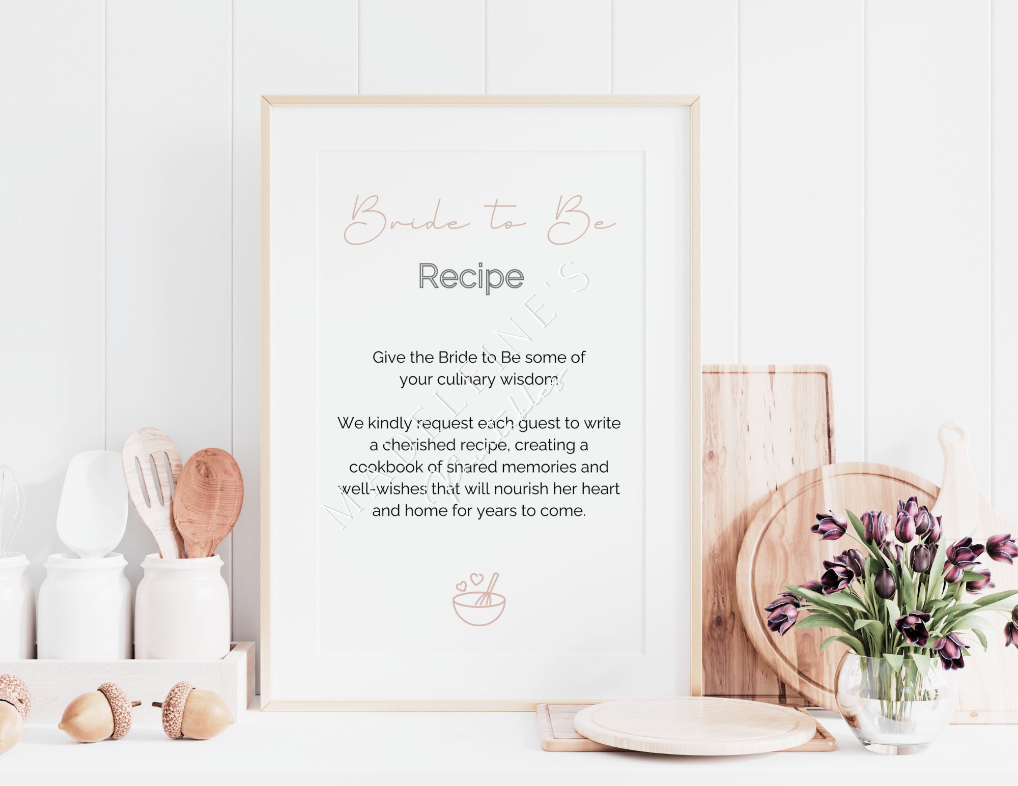 Recipe Cards for Bridal Shower Recipe for Bride to Be Recipe Card ...