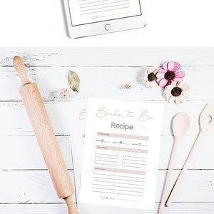 Recipe Cards for Bridal Shower Recipe for Bride to Be Recipe Card ...