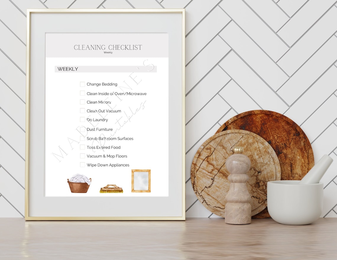 Cleaning Checklist Daily Weekly Monthly Yearly Cleaning Routine Home ...
