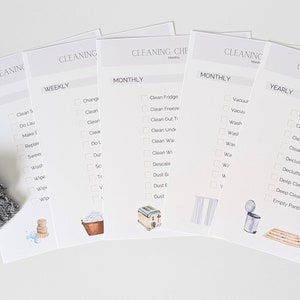 Cleaning Checklist Daily Weekly Monthly Yearly Cleaning Routine Home ...